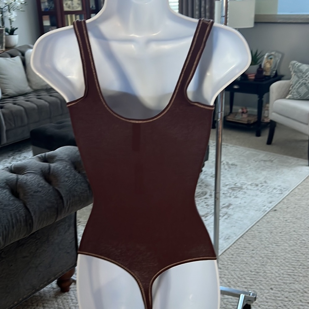 Skims ribbed cotton bodysuit - Picture 5 of 9